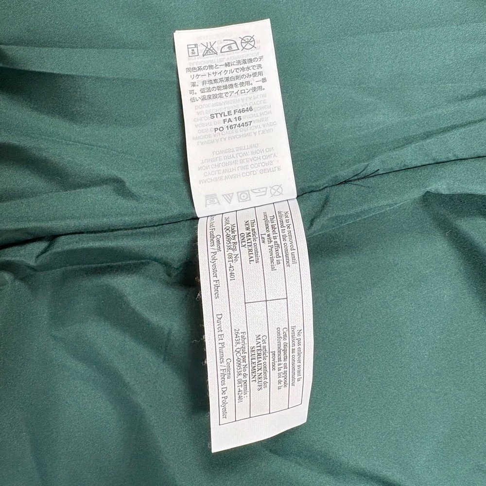 J.Crew Quilted Down Puffer Vest Womens XXS Green Brown Heritage Preppy - Picture 13 of 16